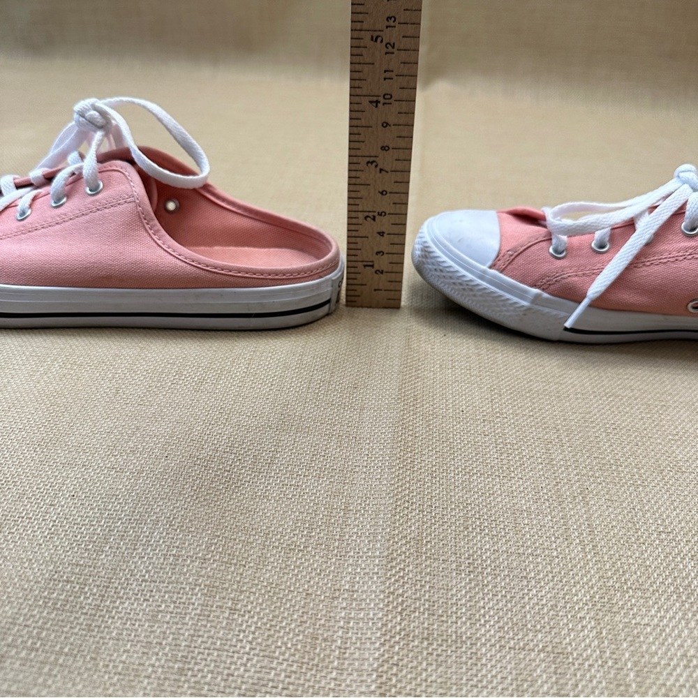 Converse All Star Peachy-Pink Slip On Mule Tie Sneakers - Picture 11 of 11